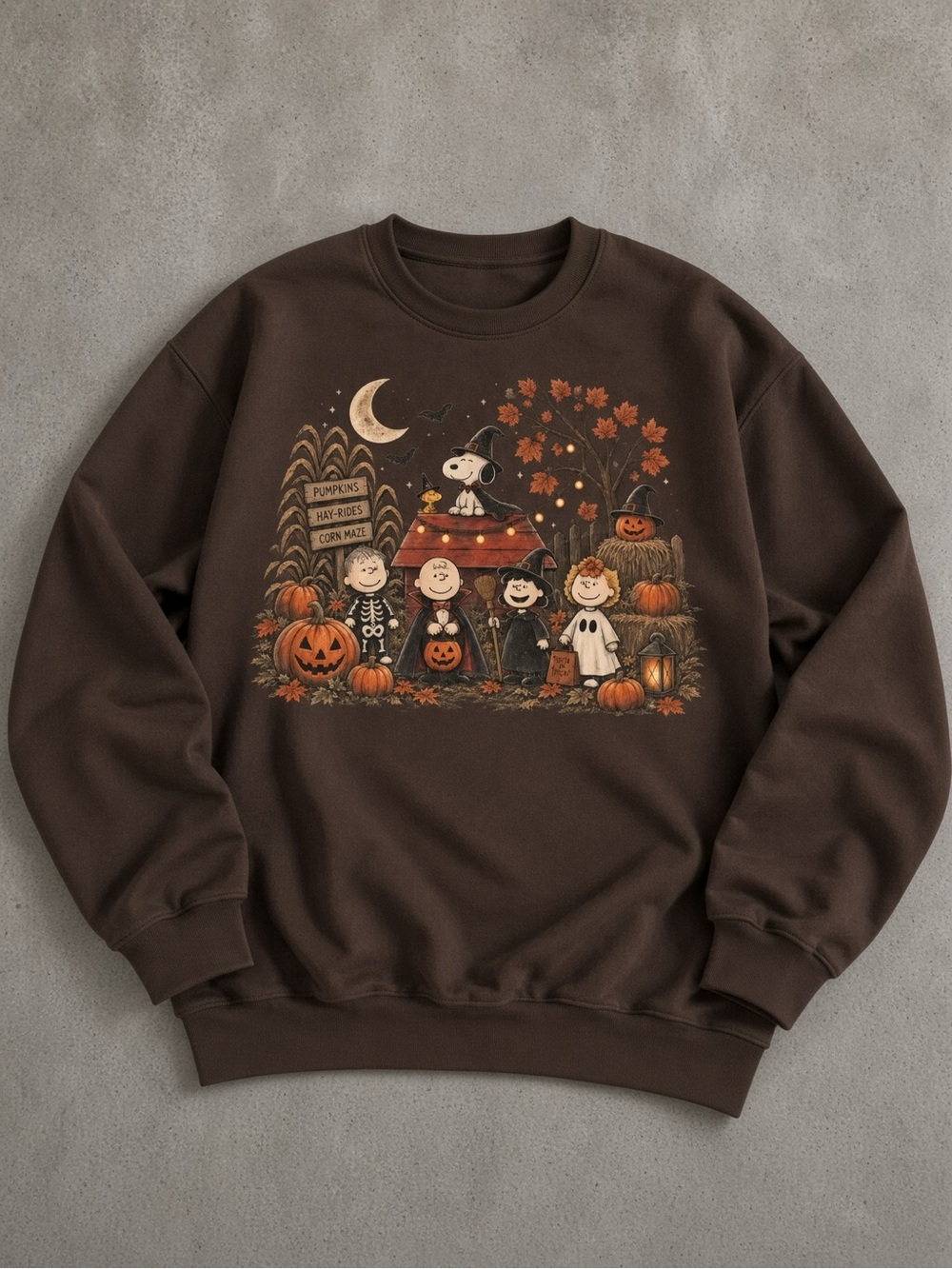 Cozy Fall Cartoon Beagle Pumpkin Patch Sweatshirt, Autumn Vibes Tee